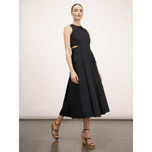 Motivi - Vestido midi con corte en las caderas - Negro