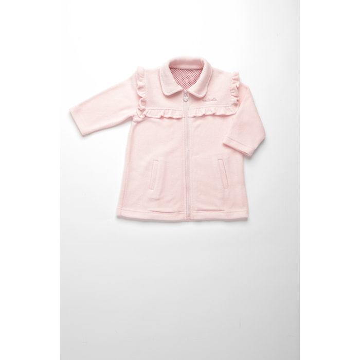 Vestaglia neonata giulia in pile con zip Noidinotte