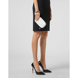 PHILIPP PLEIN Leather Mini Shoulder Embossed  Monogram