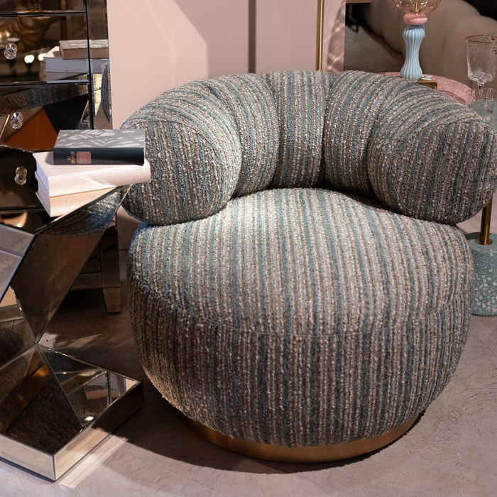 Fauteuil pivotant Couture vert Kare Design