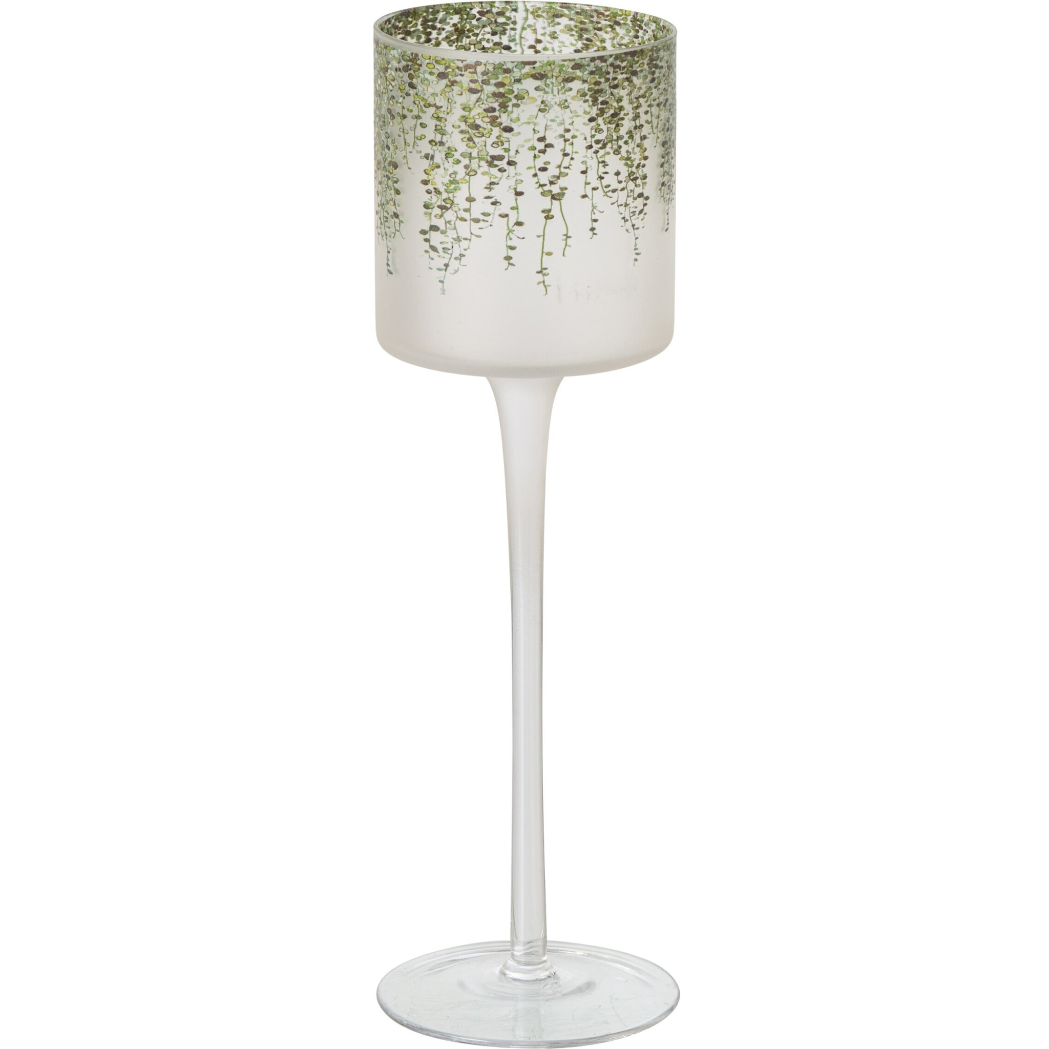 J-Line photophore sur base - verre - vert foncé/transparent - large