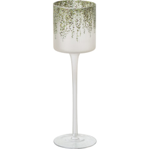 J-Line photophore sur base - verre - vert foncé/transparent - large