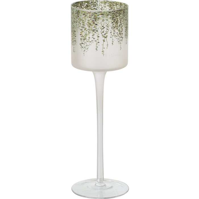 J-Line photophore sur base - verre - vert foncé/transparent - large