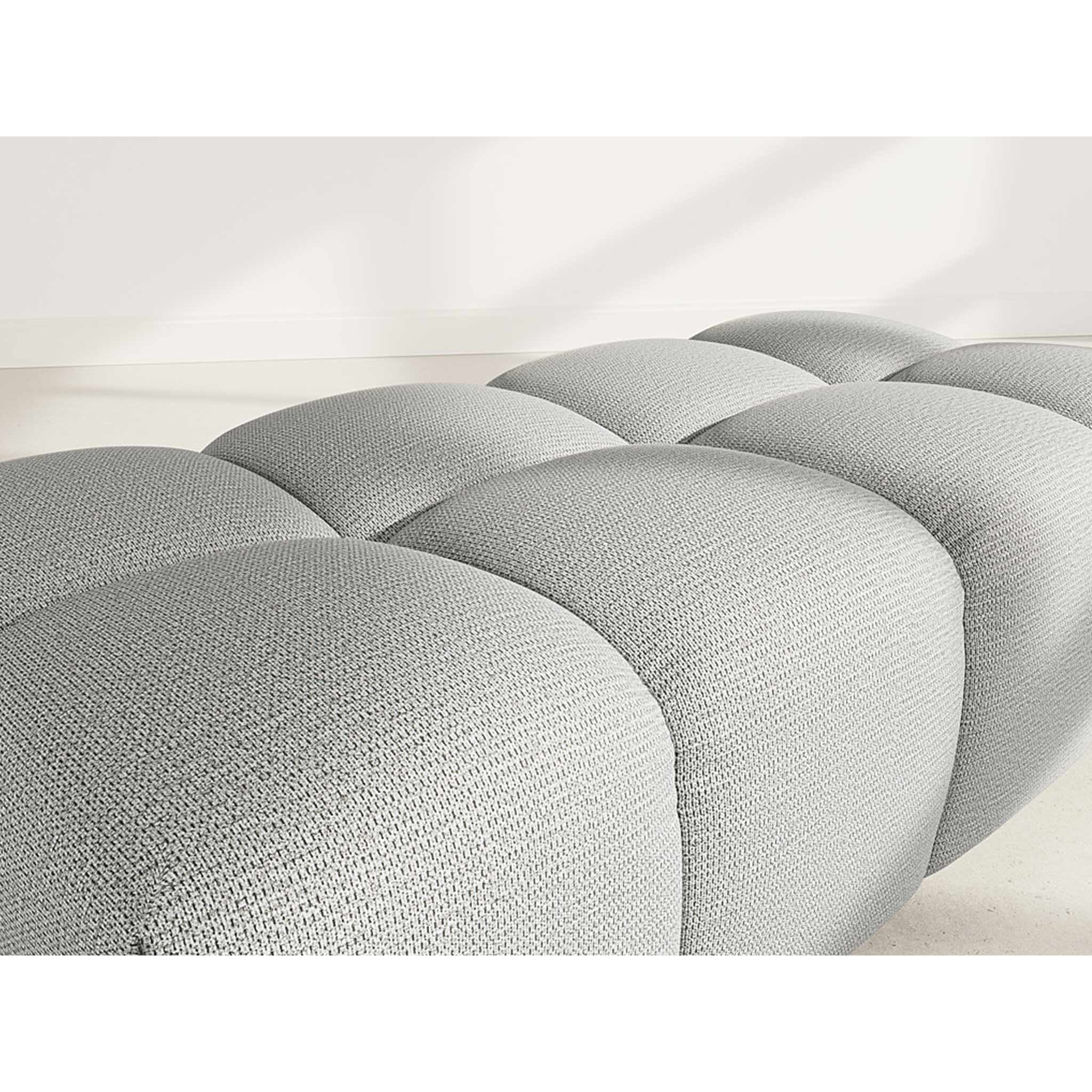 Adelaide - pouf en tissu texturé - Gris