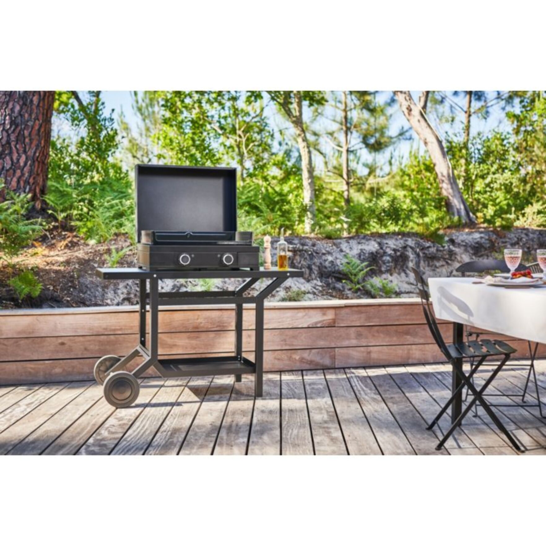Couvercle plancha FORGE ADOUR MODERN 60 CHARNIERES