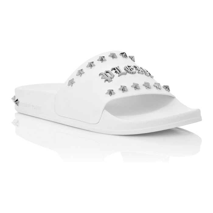 PHILIPP PLEIN Sandalias planas de goma GOTHIC PLEIN