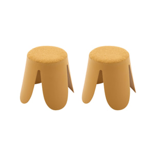 Tabouret empilable enfant bouclette texturée (lot de 2) NIKI KIDS