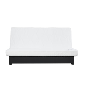 Banquette CC WASSY 130 x 190, uni noir