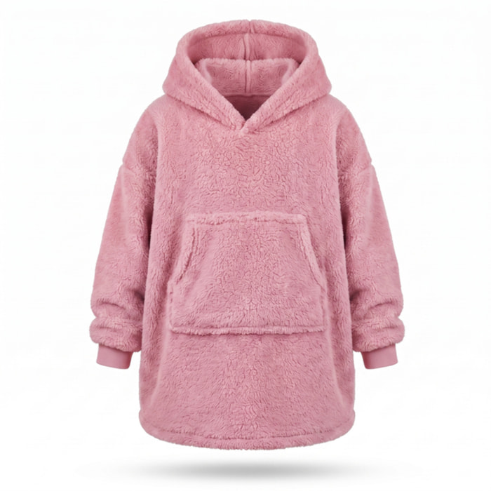 Felpa coperta bambini in poliestere - Rosa
