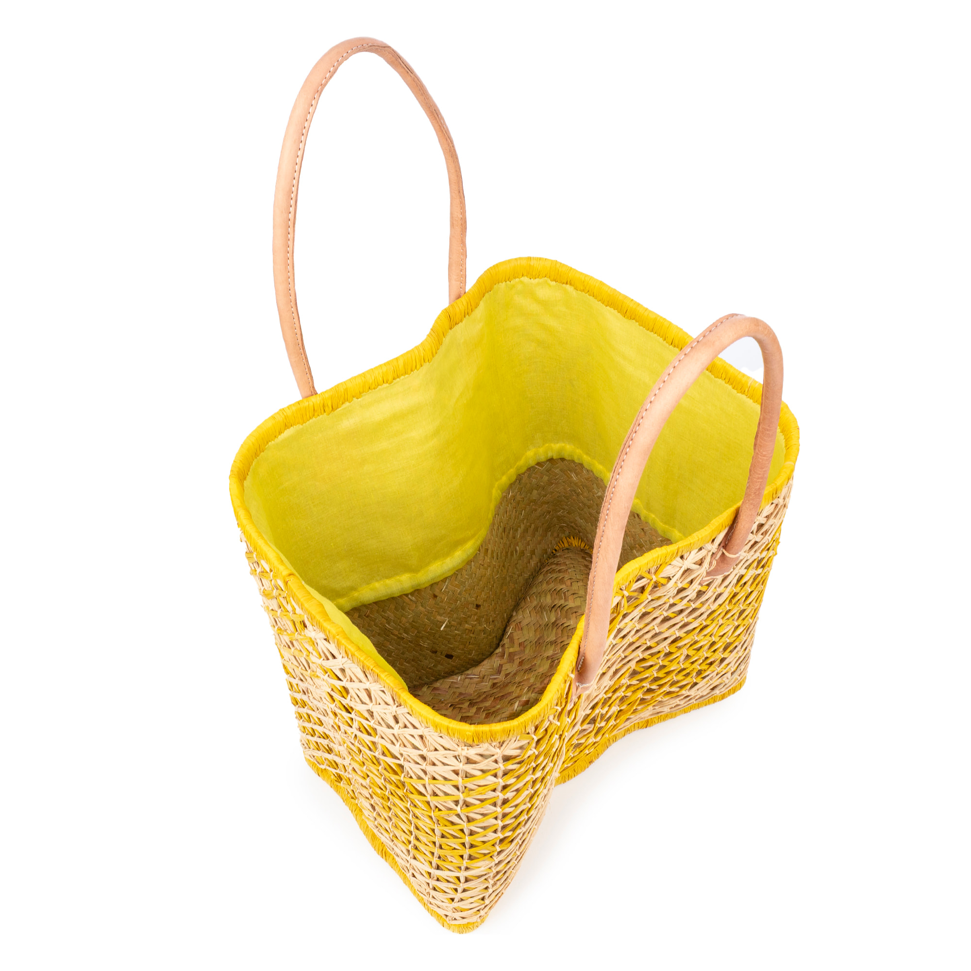 Zavattarello borsa a spalla donna. Realizzata in rafia e tessuto, con manici in pelle.