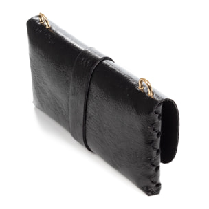 Borsa a tracolla da donna Arta. Vera pelle. Pelle scamosciata laccata lucida.