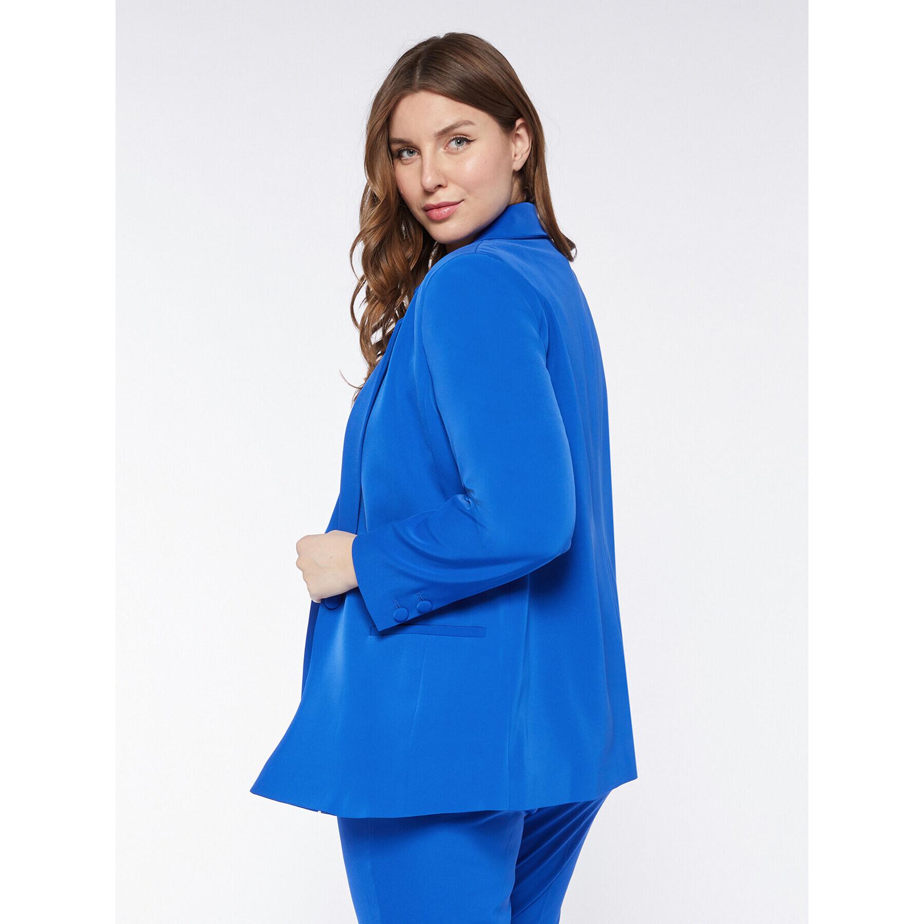 Fiorella Rubino - Blazer elegante in tessuto fluido - Bluette