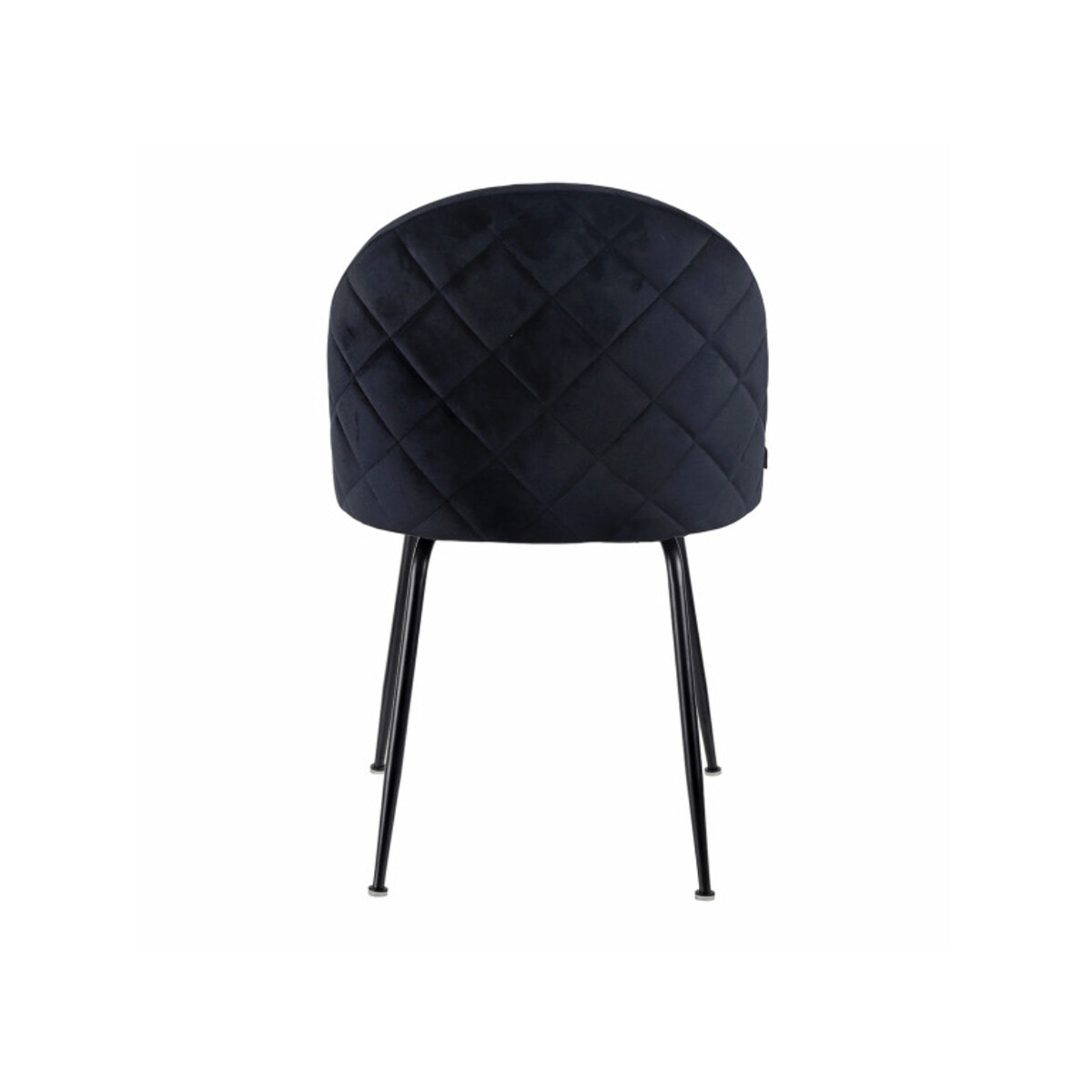 Chaise de repas tissu velours dossier capitonné pieds métal – CLEA 2