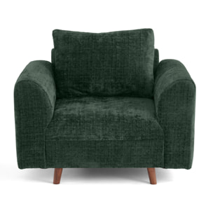 Rune - fauteuil en velours texturé - Vert