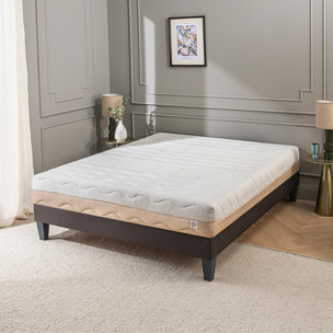 Ensemble Matelas Mousse Supersoft Leman avec sommier en bois