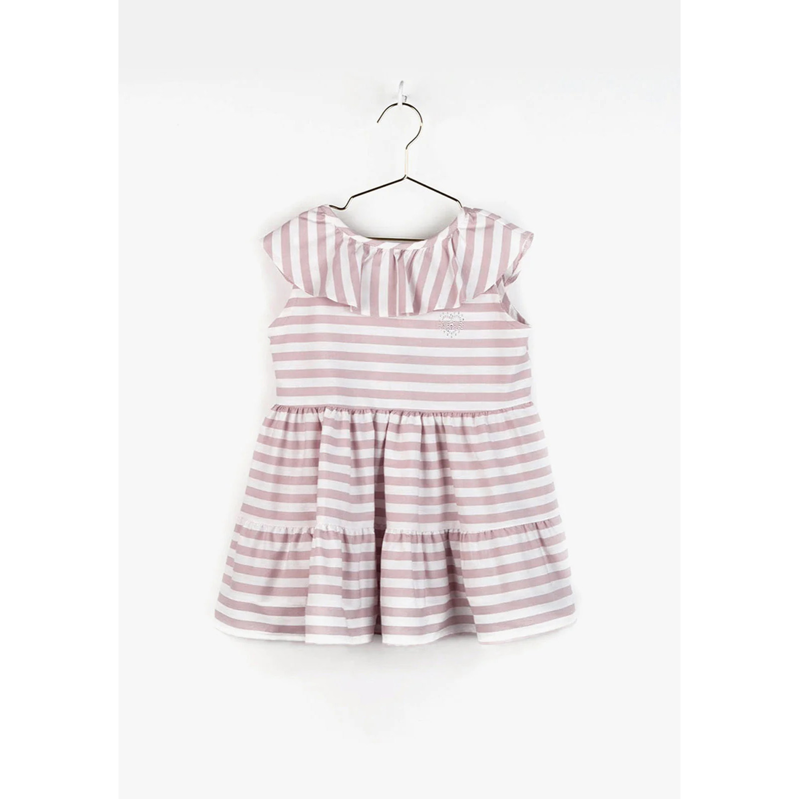 Abito da bambina con volant a righe