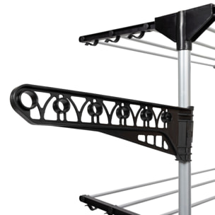 Séchoir Néo noir 4 niveaux - 24m d'étendage