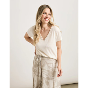 Camiseta Manga Corta Beige - Kipar