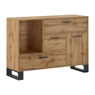 Aparador Raw Roble oscuro - Negro