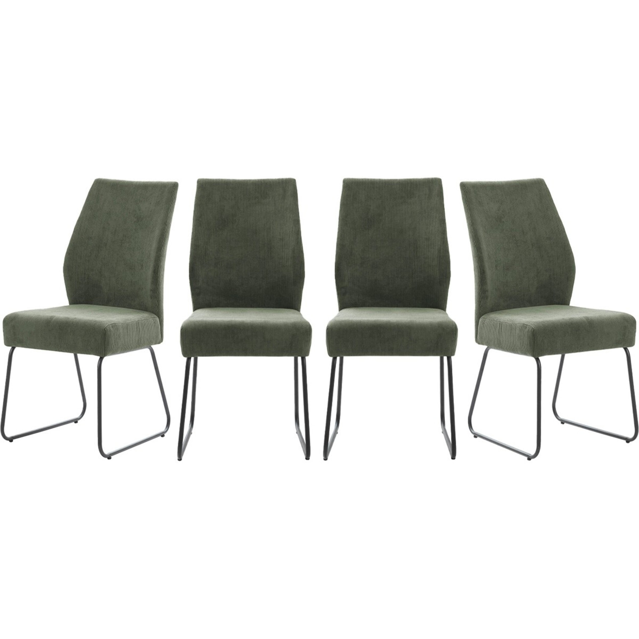 Lot de 4 chaises en velours côtelé - STUGA
