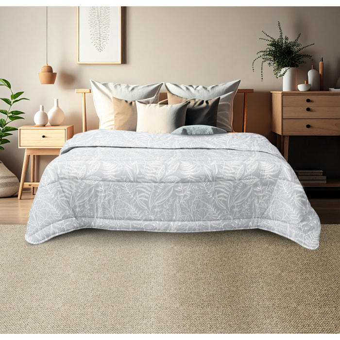 TRAPUNTA INVERNALE MATRIMONIALE FELCE GRIGIO MADE IN ITALY