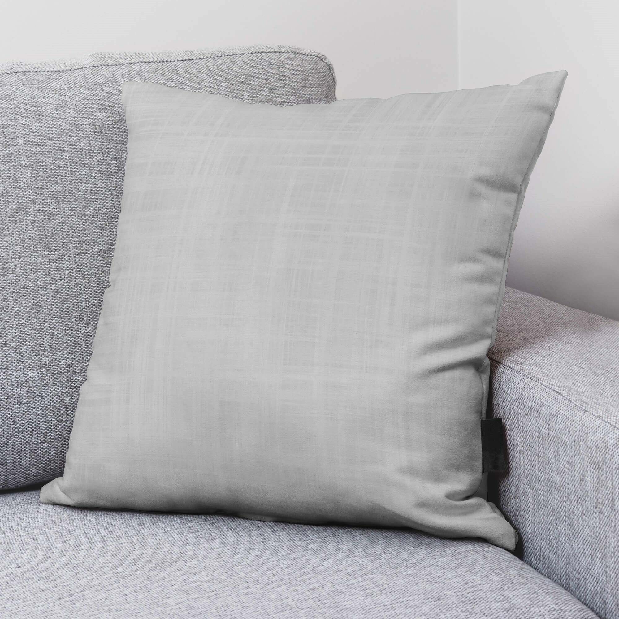 Housse de coussin 100% coton Gris 50x50 cm