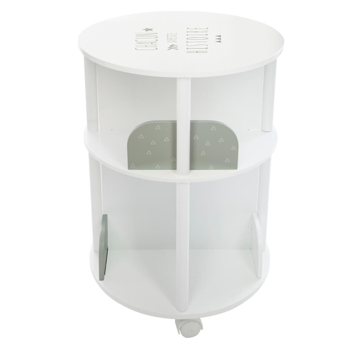 Librero redondo gris infantil