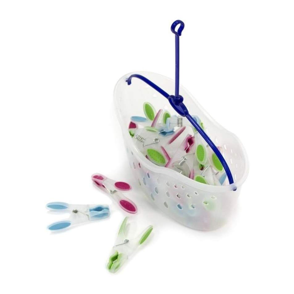 Panier x24 Pinces à  linge Bi-matiere MSV