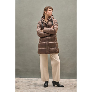 Giaccone Silvon Coat marrone con logo Polo Club