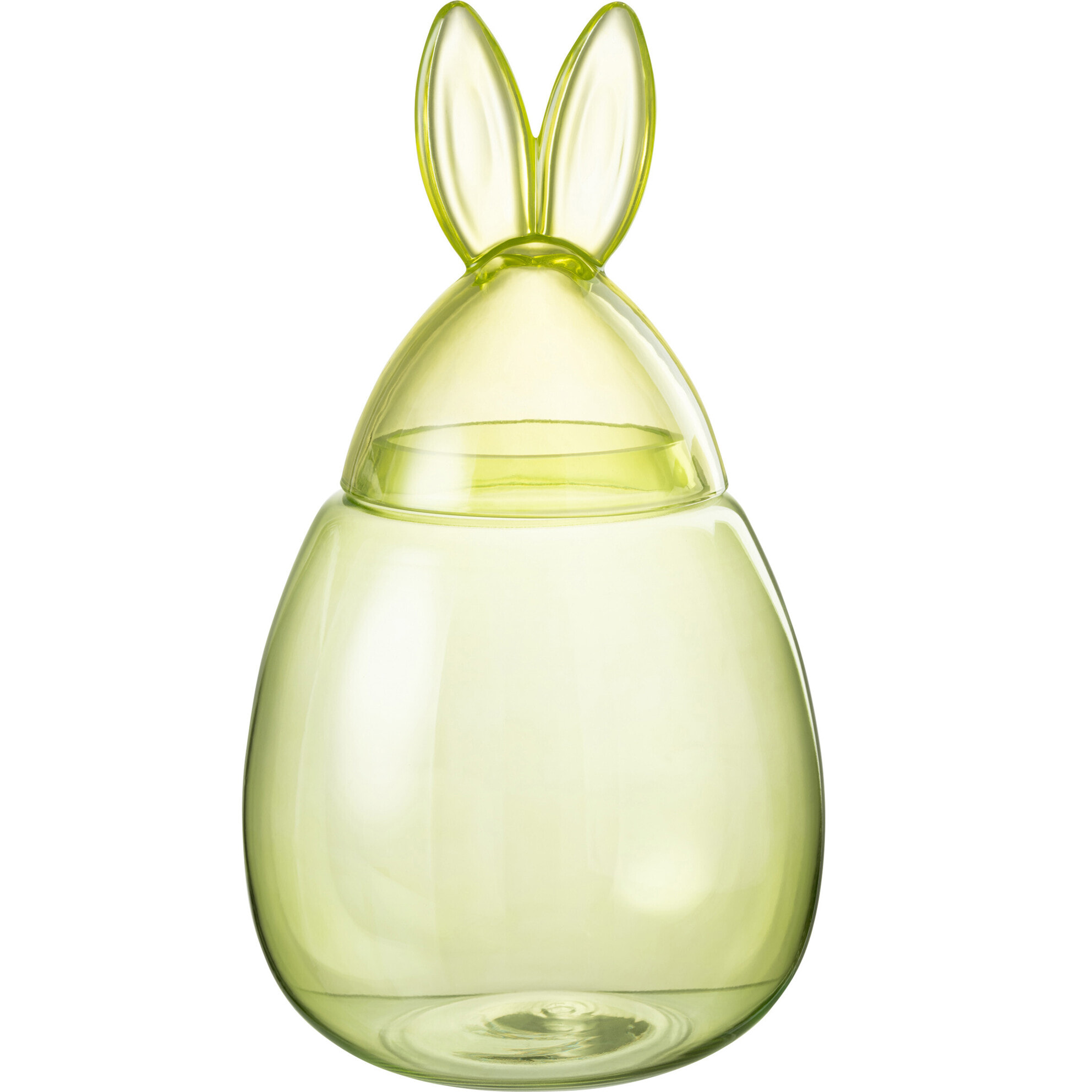 Pot de stockage J-Line Lapin - verre - vert - grand