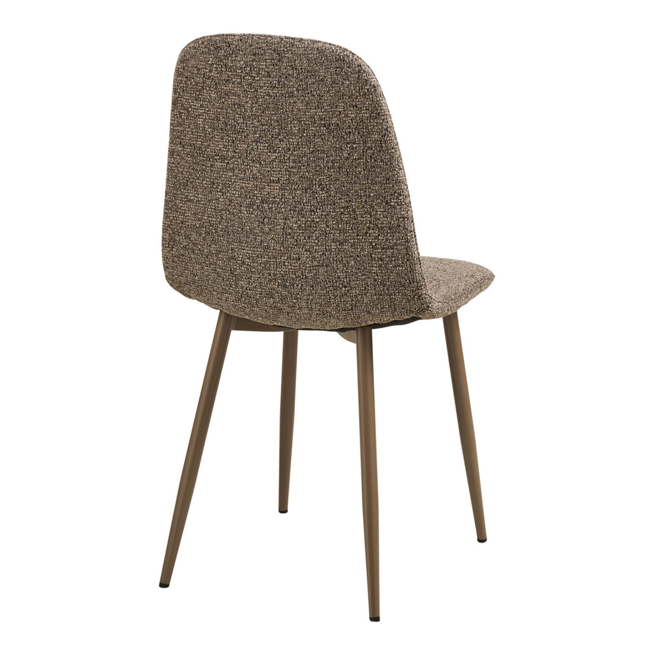 Set 2 sedie da pranzo Stockholm in poliestere marrone chiaro con gambe in metallo 44x54x88 cm