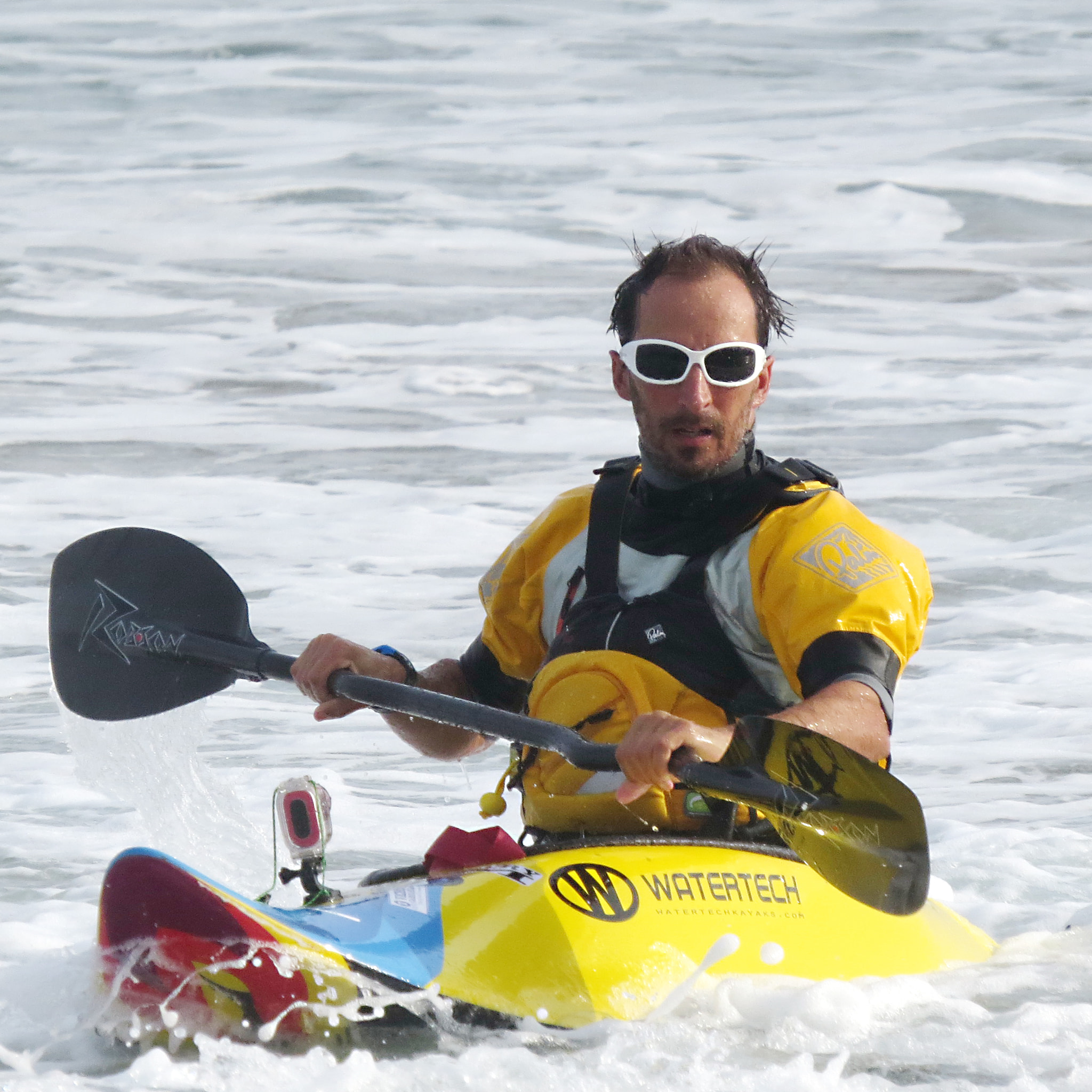 Gafas de deportes acuáticos OCEAN MENTAWAY - Blanco brillante / Ahumada