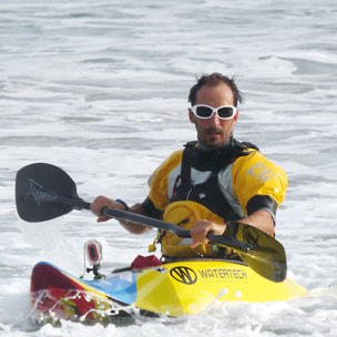 Gafas de deportes acuáticos OCEAN MENTAWAY - Blanco brillante / Ahumada