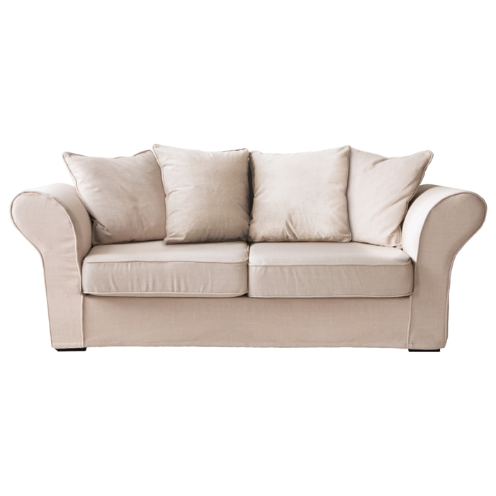 Canapé 3 places convertible beige OSCAR