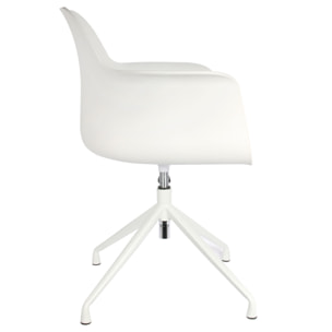 Fauteuil Pivotant Chicago Blanc - Lot De 2