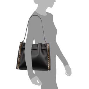 Barano borsa a spalla donna. Pelle autentica Dollaro.