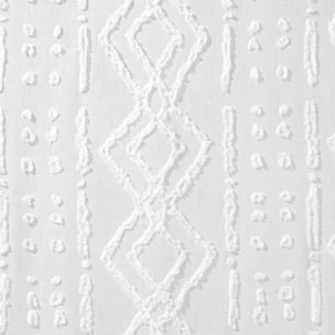 Voilage "Sama" - motifs jacquard - blanc 140x240 cm