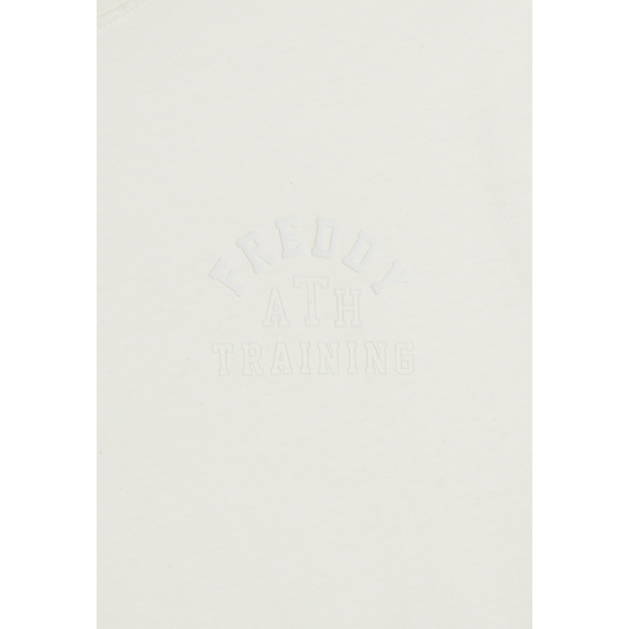 T-shirt con piccola stampa college e inserti mélange