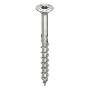 Vis HECO-Topix-Plus Inox - Ø4,5x70mm - Tête Fraisée à poches de fraisage - Filetage Partiel - T20 - Boite de 200 - 61718