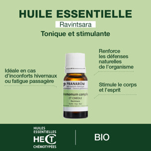 Pranarom - Huile Essentielle de Ravintsara - Bio - 10 ml