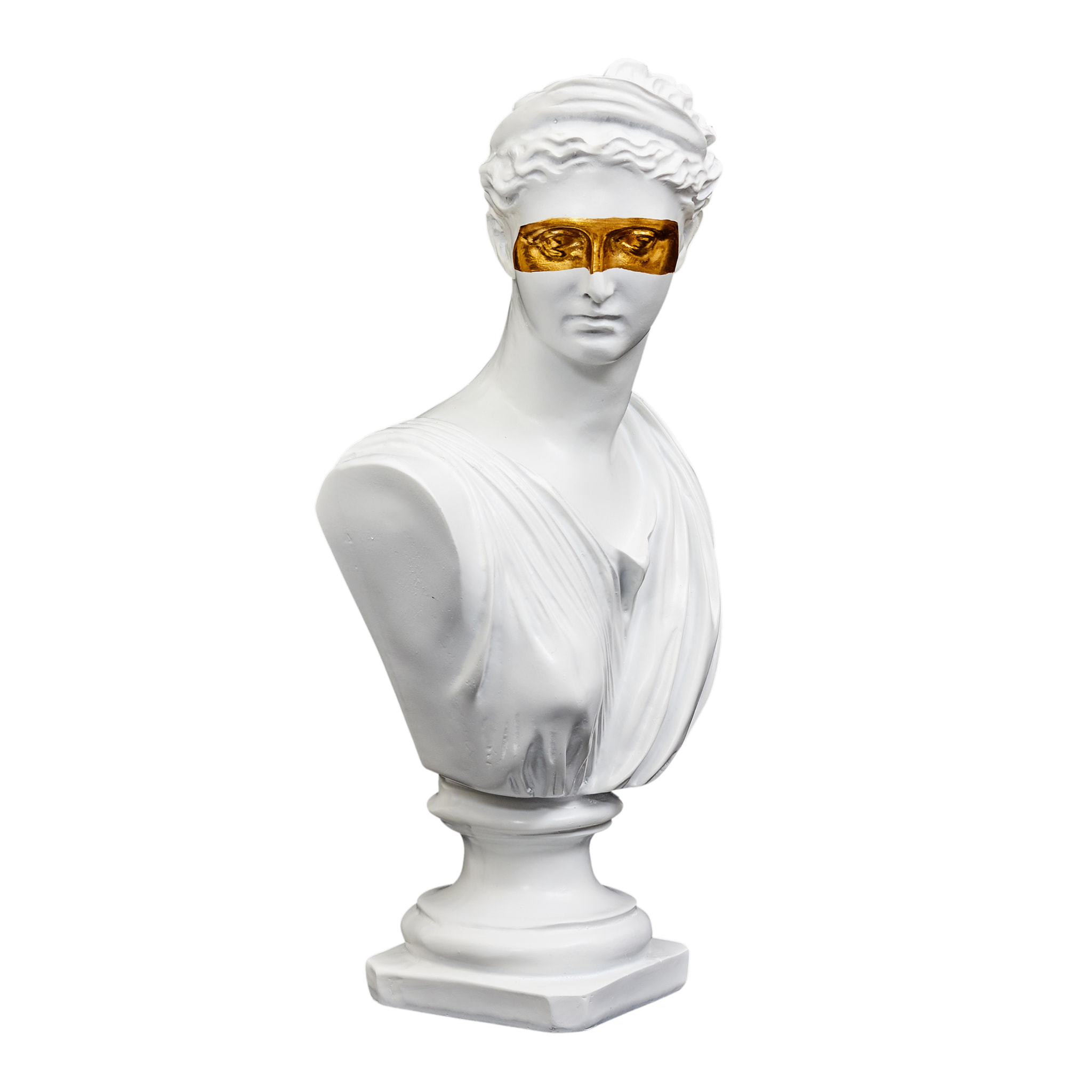 Statue Buste Masque Dore H31.5cm