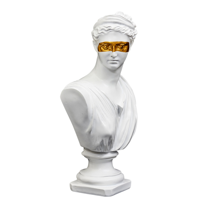 Statue Buste Masque Dore H31.5cm