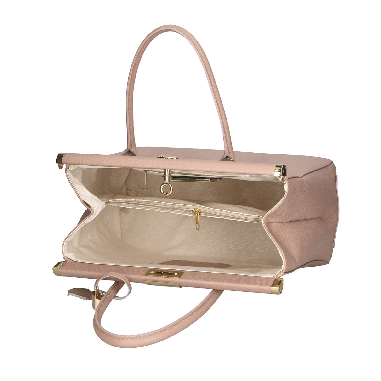 Borsa a mano da donna - Modello Aleria - Vera pelle - 35.0 x 26.0 x 16.0 cm