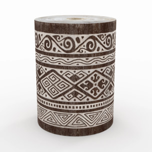 Ensemble parasol en macramé et pied de parasol en bois de suar - Fakélé