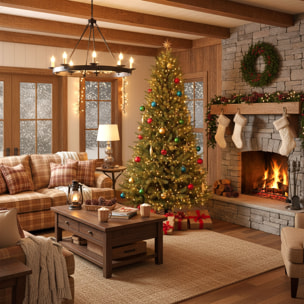 Rothschild - Albero di Natale Tradizionale in PE Ø142x210H cm, 1179 Punte