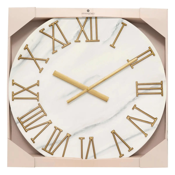 Horloge "Alisha" gris clair D56cm