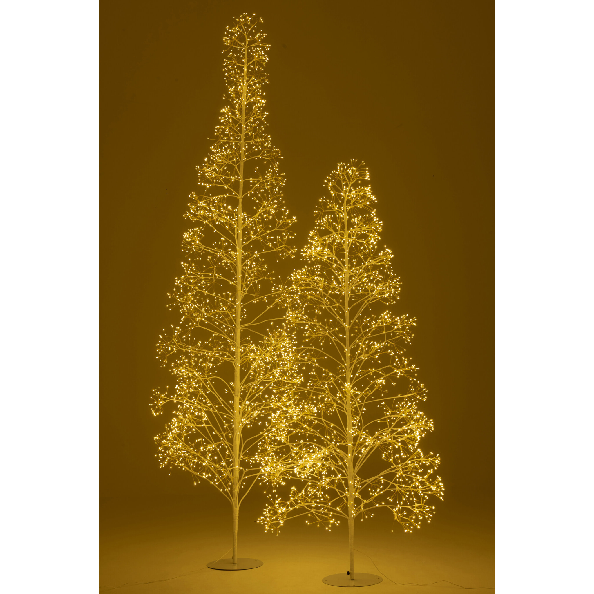 J-Line décoration Arbre 2700 Led - métal - blanc - large