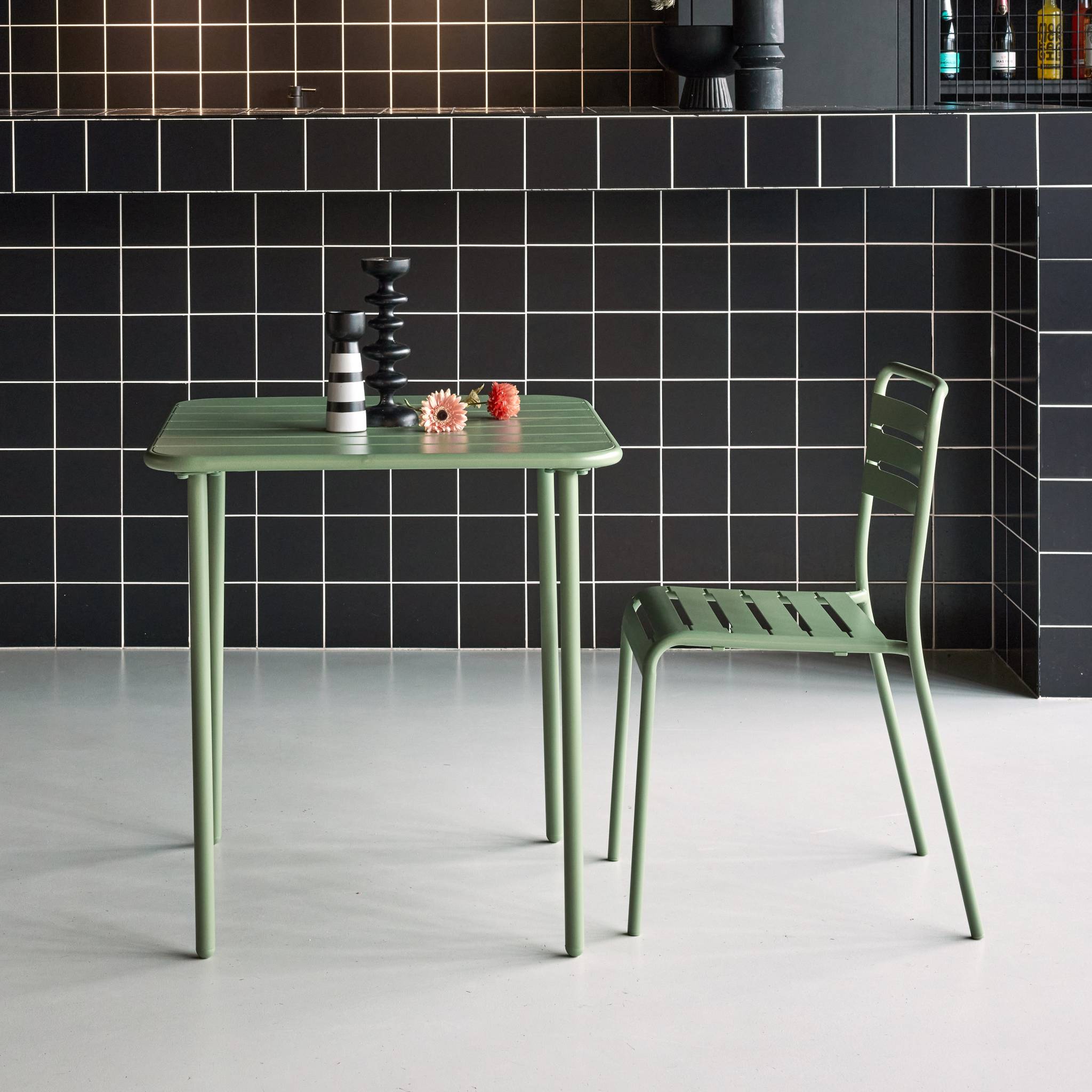 Table de jardin métal 2 places AMÉLIA