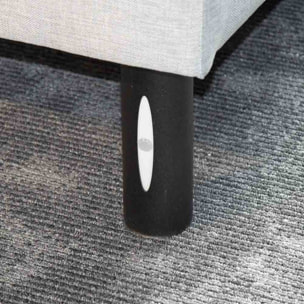 Pied de lit lumineux noir (à l'unité) | Metal | Hauteur 16 cm