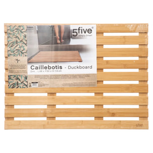 Tapis de bain caillebotis en bambou 50x68cm